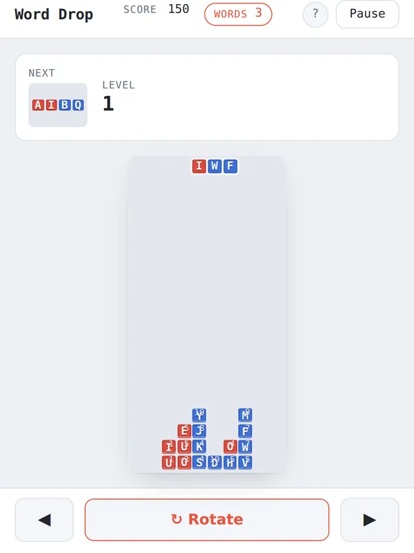 Screenshot of Word Drop